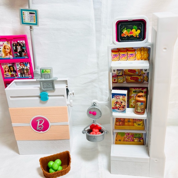 Barbie Grocery Store (15 mini pc) Shelves Checkout & S Grocery Checkout - Picture 3 of 13